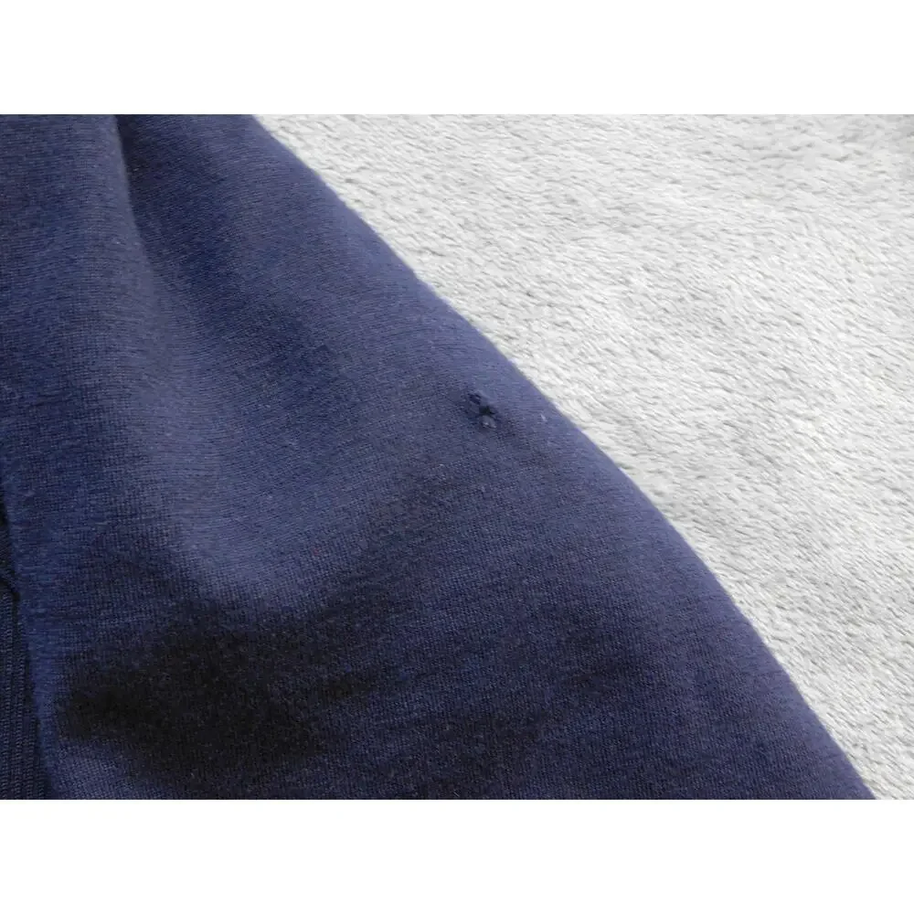 Woods & Irons Sweater Mens Large Navy Wool Elbow Patches Made in Italy Golf